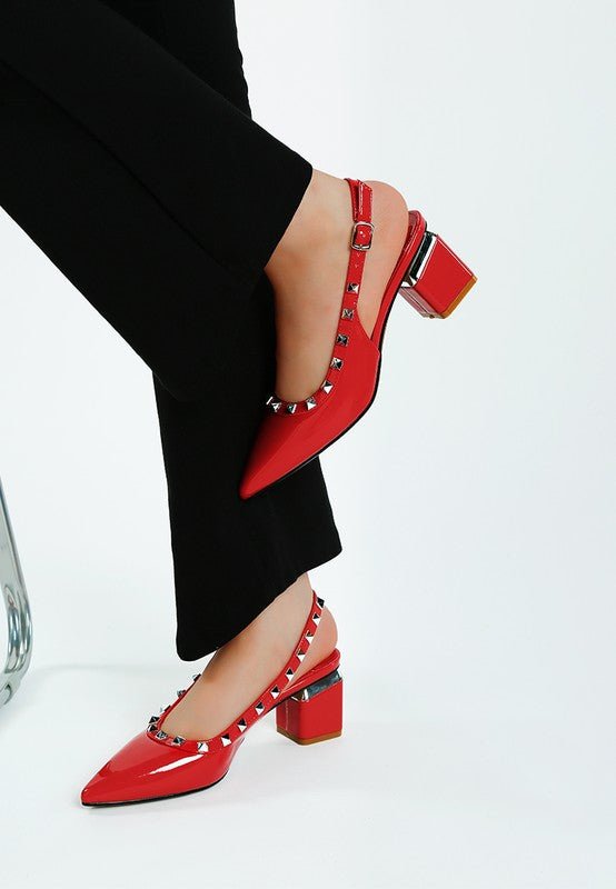 Hiral Stud Embellished Slingback Sandals - Loving It Shop