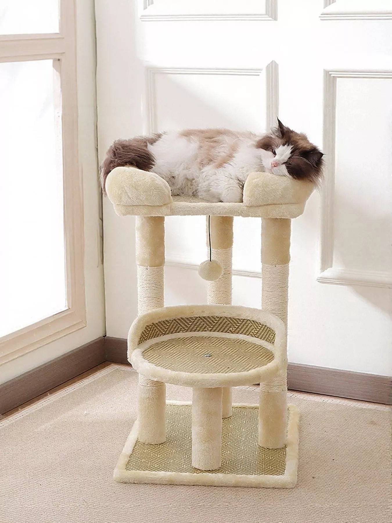 Plush Cat Tree Condo with Scratching Posts - Loving It Shop