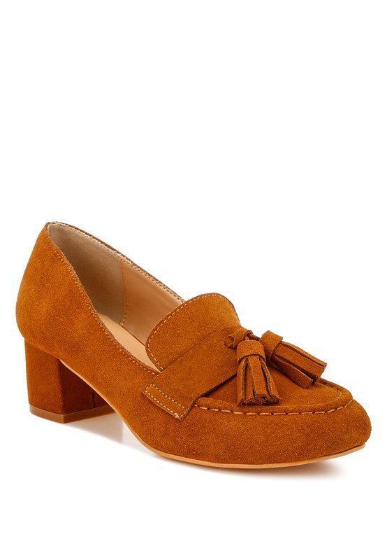 Aloha Tassels Detail Genuine Suede Loafers - Loving It Shop