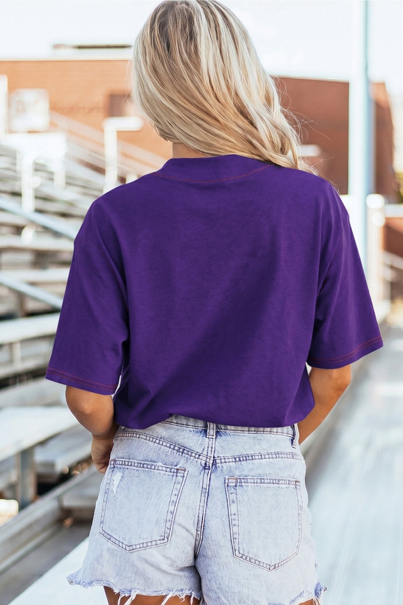 Tillandsia Purple Reversible Contrast - Stitched T-Shirt - Loving It Shop