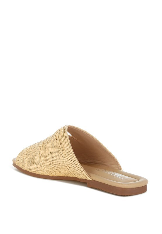 Daisy Doe Raffia Square Toe Flats