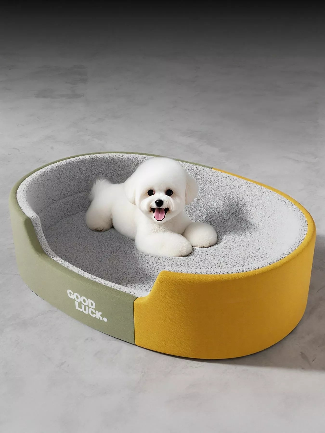 Thickened Oval Two - Tone Plush Pet Nest - Loving It Shop