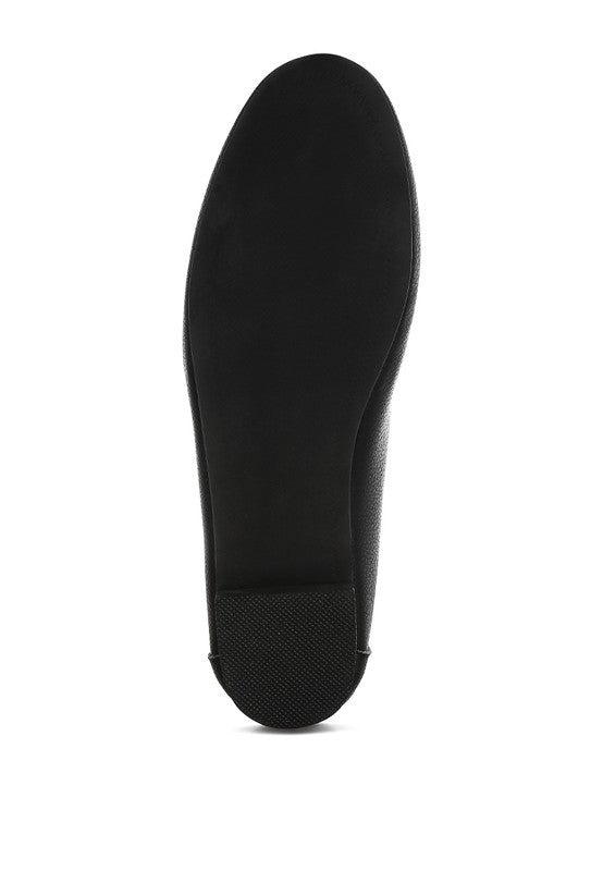 Modaha Horsebit & Embellished Real Leather Loafers