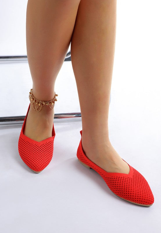 Selaris Fly Knit Slip On Ballerinas