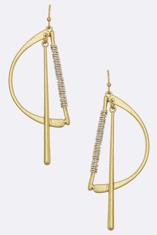 Wried 2Tone Drop Earrings - Loving It Shop