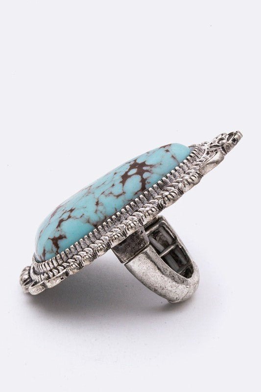 Genuine Stone Jumbo Stretch Ring - Loving It Shop