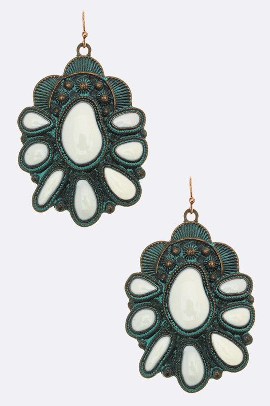 Squash Blossom Western Enamel Earrings - Loving It Shop