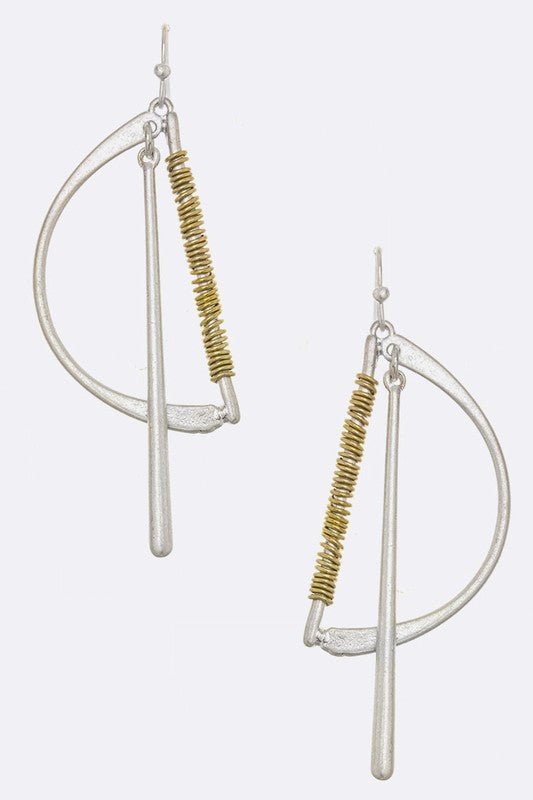 Wried 2Tone Drop Earrings - Loving It Shop