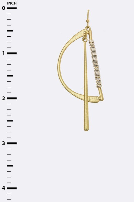 Wried 2Tone Drop Earrings - Loving It Shop