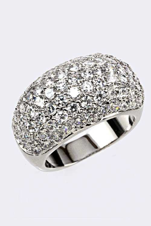Cubic Zirconia Statement Ring – Stylish Fashion Jewelry Accessory