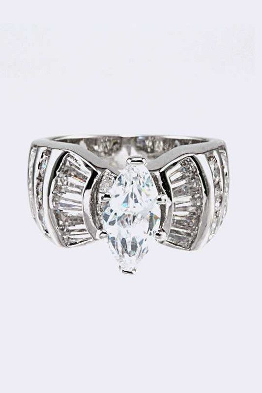 Cubic Zirconia Statement Ring – Stylish Fashion Jewelry Accessory