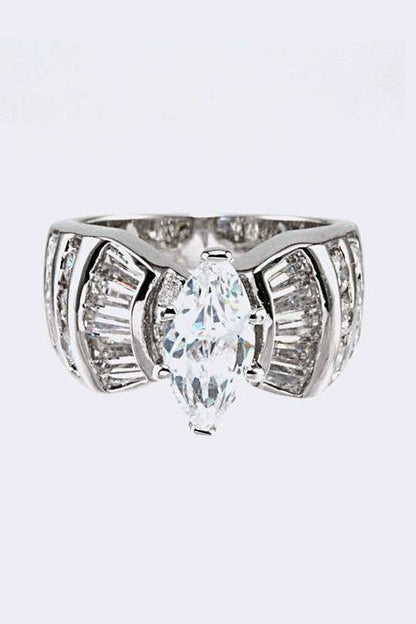 Cubic Zirconia Statement Ring – Stylish Fashion Jewelry Accessory