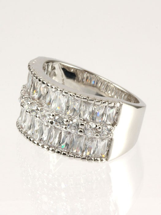 Cubic Zirconia Ring Stylish Elegant Fashion Jewelry Accessory