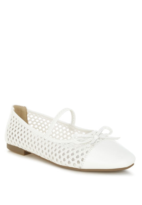 Omela Woven Bow Detail Ballerinas