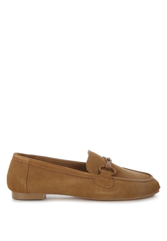 Awen Monochromatic Horsebit Real Suede Loafers - Loving It Shop