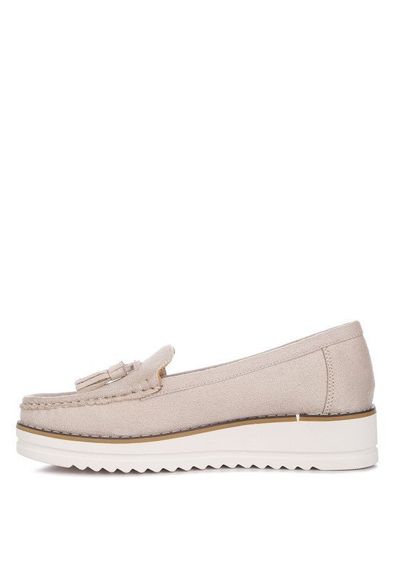 Daiki Platform Lug Sole Tassel Loafers - Loving It Shop
