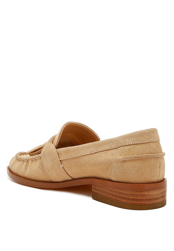 Rhone Tassels Detail Genuine Suede Loafers - Loving It Shop