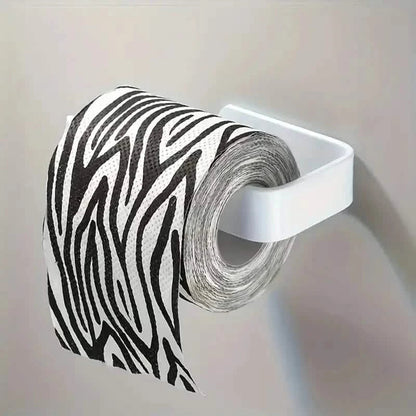 2-Pack: No-Drill Self-Adhesive Toilet Paper Holder – Black &amp; White