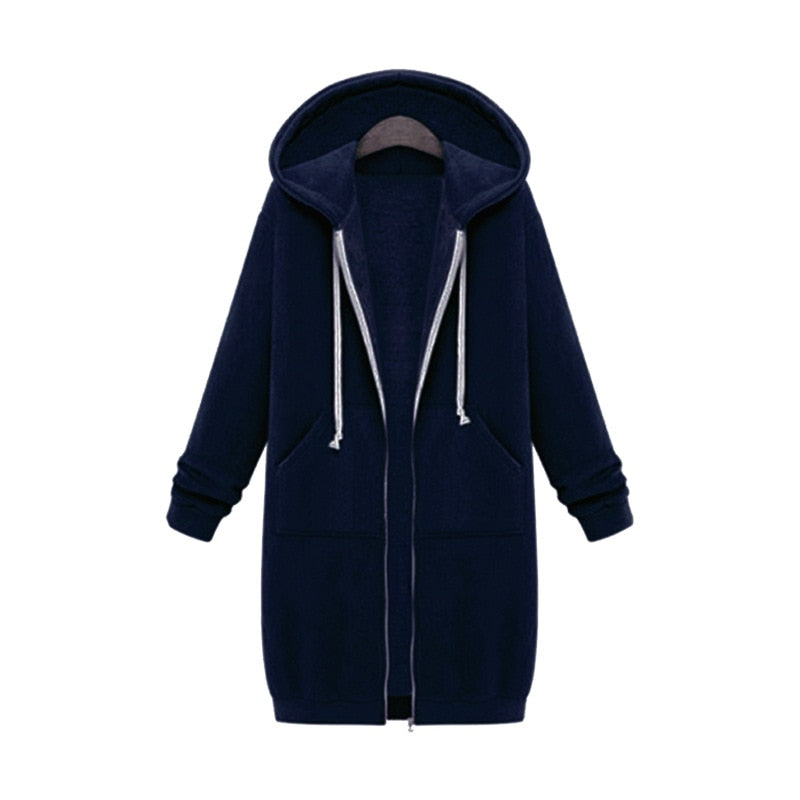 Hooded Long-sleeved Winter Sweater Women&