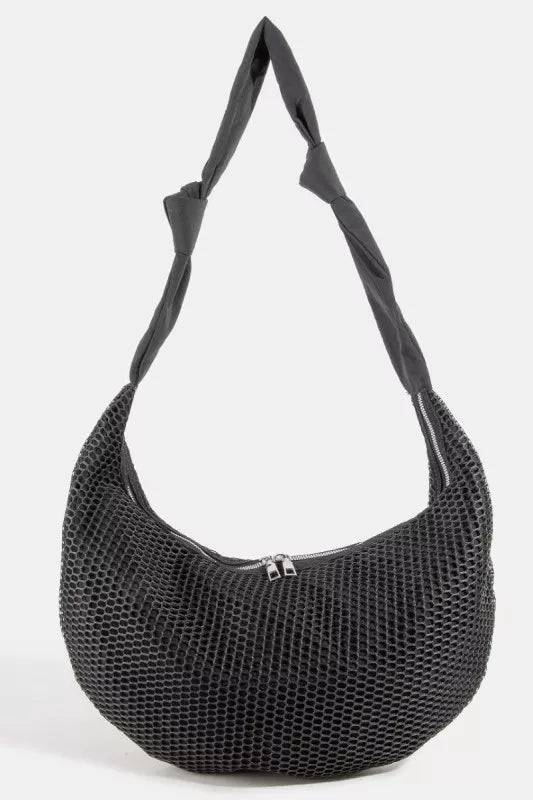 Textured Mesh Knot Shoulder Bag