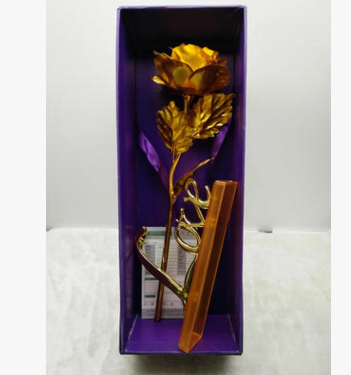 24K Gold Foil Purple Rose - Mother&