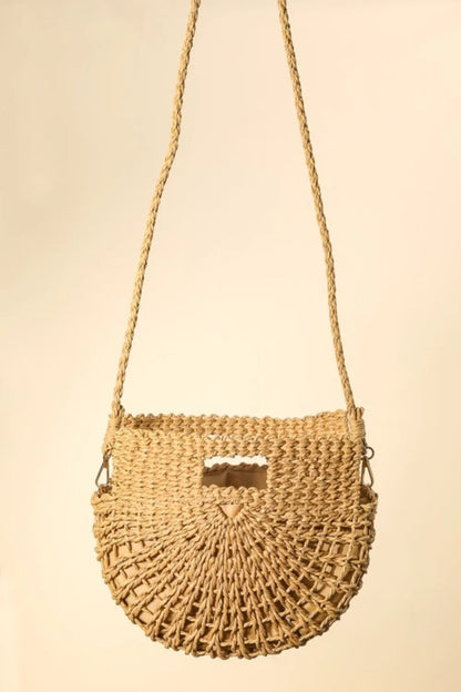 Braided Semi Circle Tote Bag