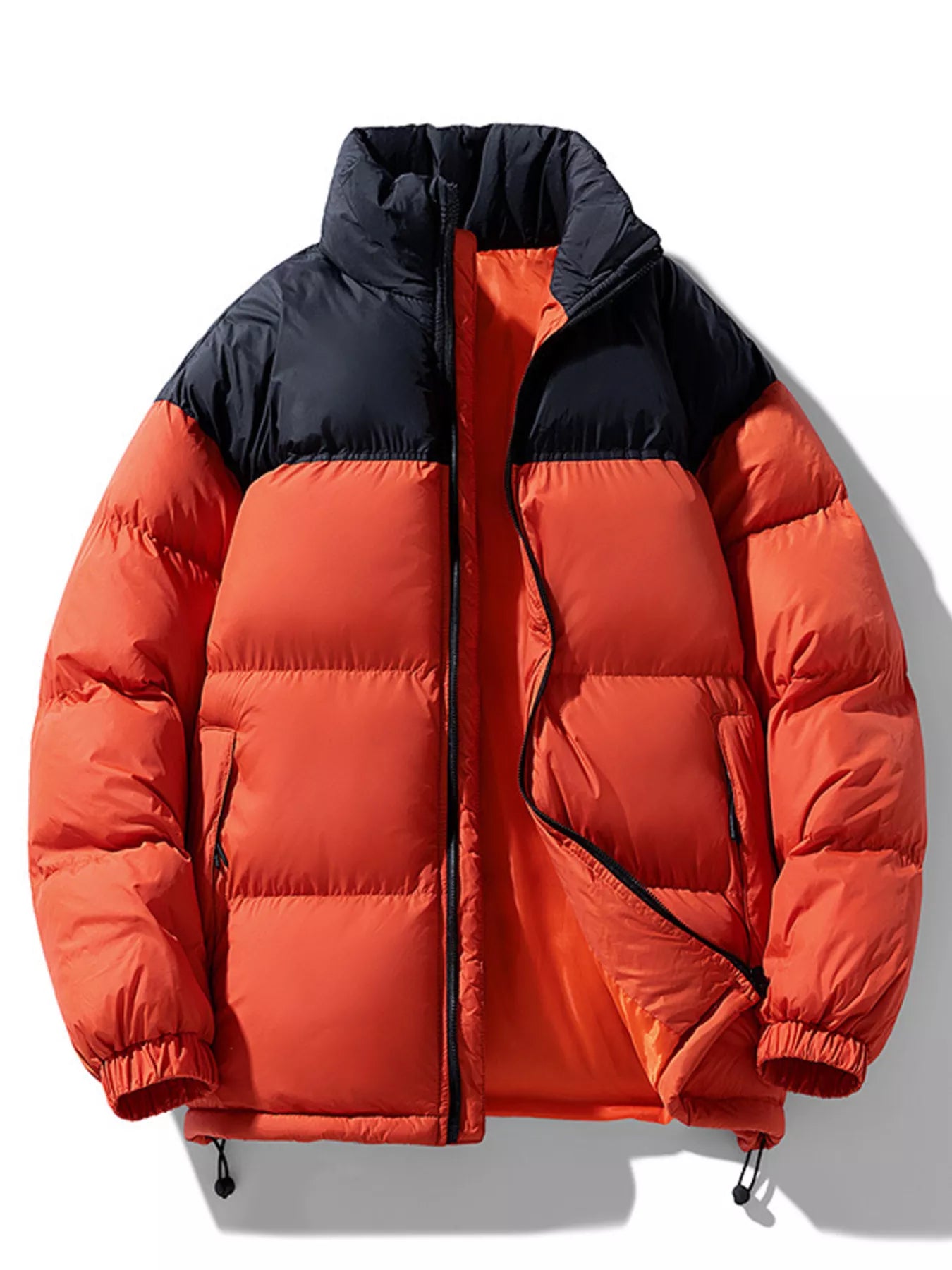 Men's Full Size Padded Zip Up Puffer Jacket Plus Size