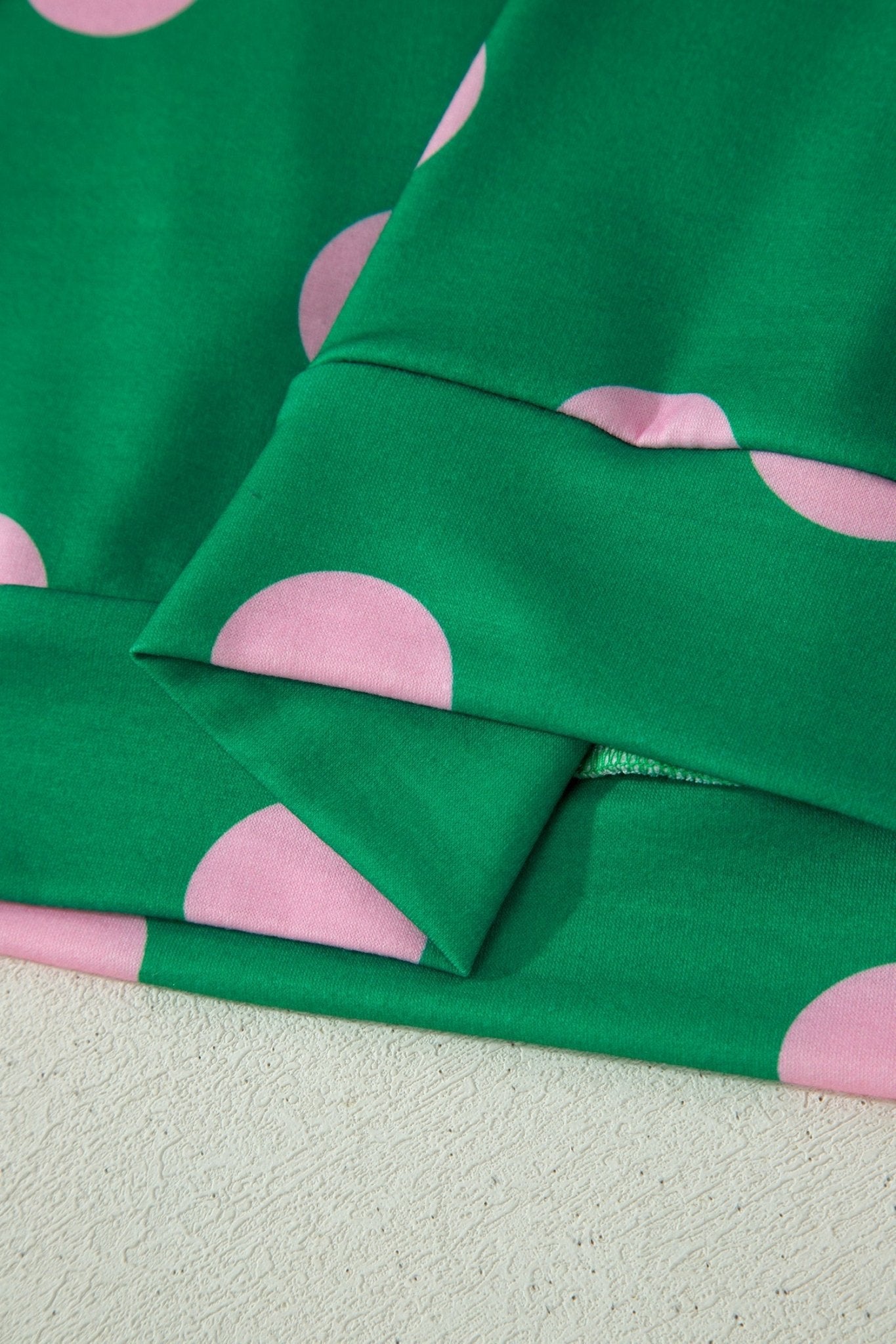 Green Polka Dot Print V Neck Tee Short Set - Loving It Shop