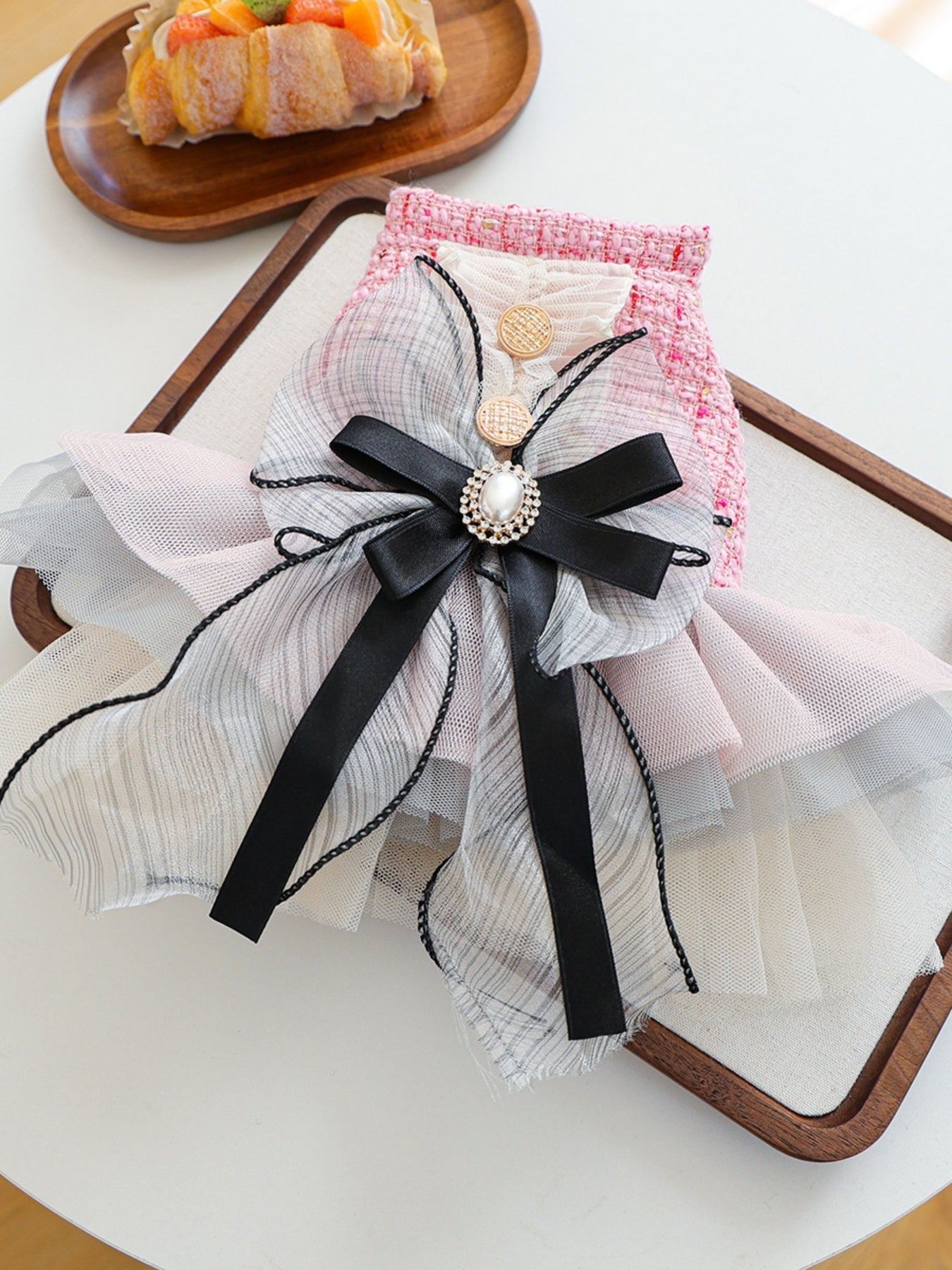 Tweed Pet Dress with Ruffle - Loving It Shop