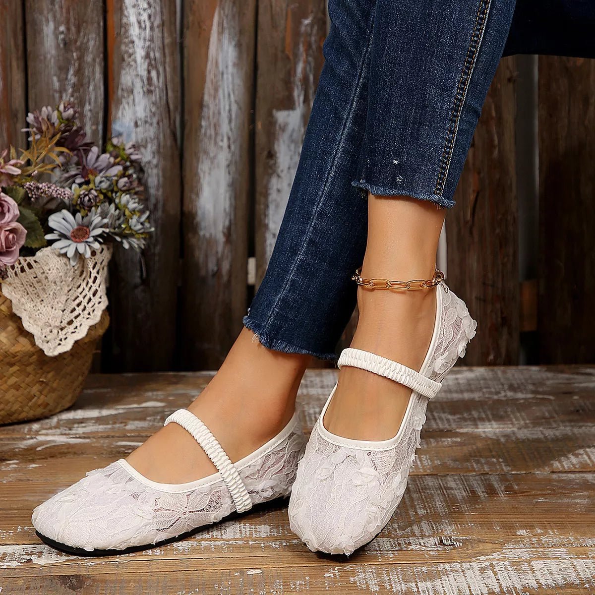 Round Toe Flats Slip - Ons - Loving It Shop