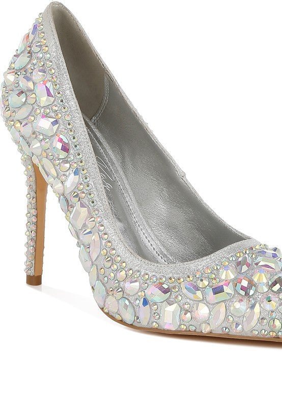 Iceout Diamante & Rhinestone Embellishments Pumps - Loving It Shop