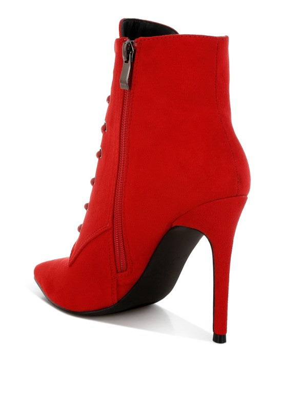 Nesta Stiletto Heel Lace Up Boots