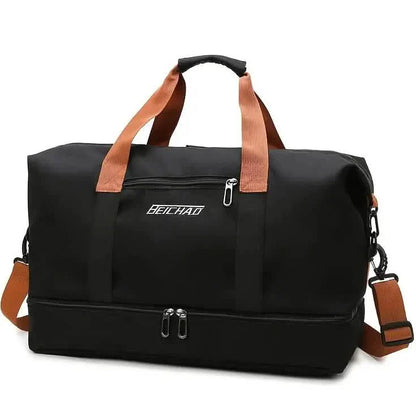Nylon Duffel Bag for Travel – Large Capacity, Foldable, Shoe Compartment – Men &amp; Women