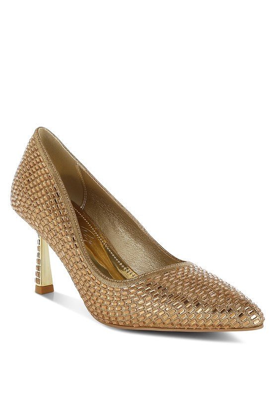 Benjamins Rhinestones Embellished Pumps - Loving It Shop