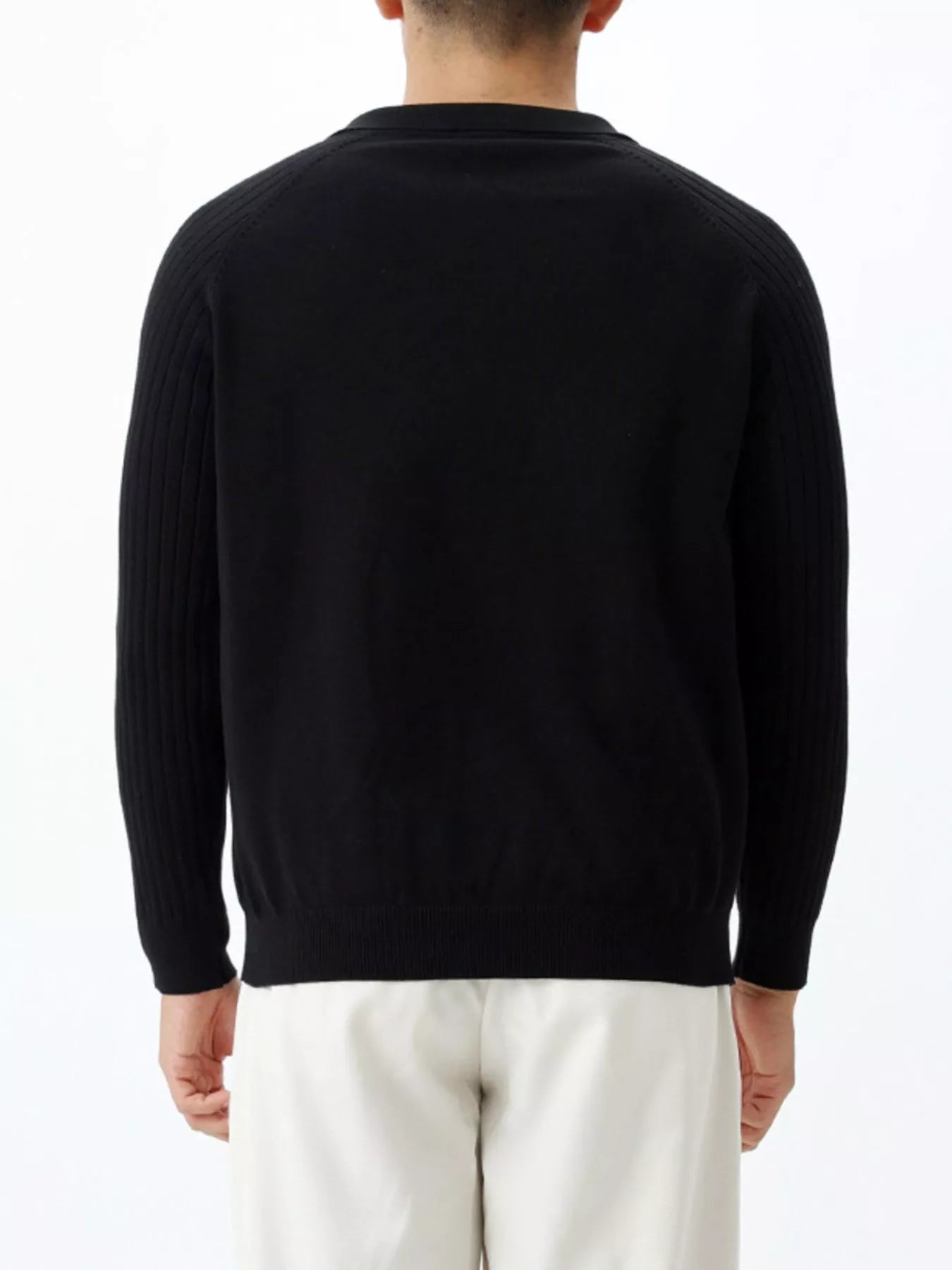 Men's Plus Size Classic Fit Ribbed Sleeve Knit Top - Loving It Shop
