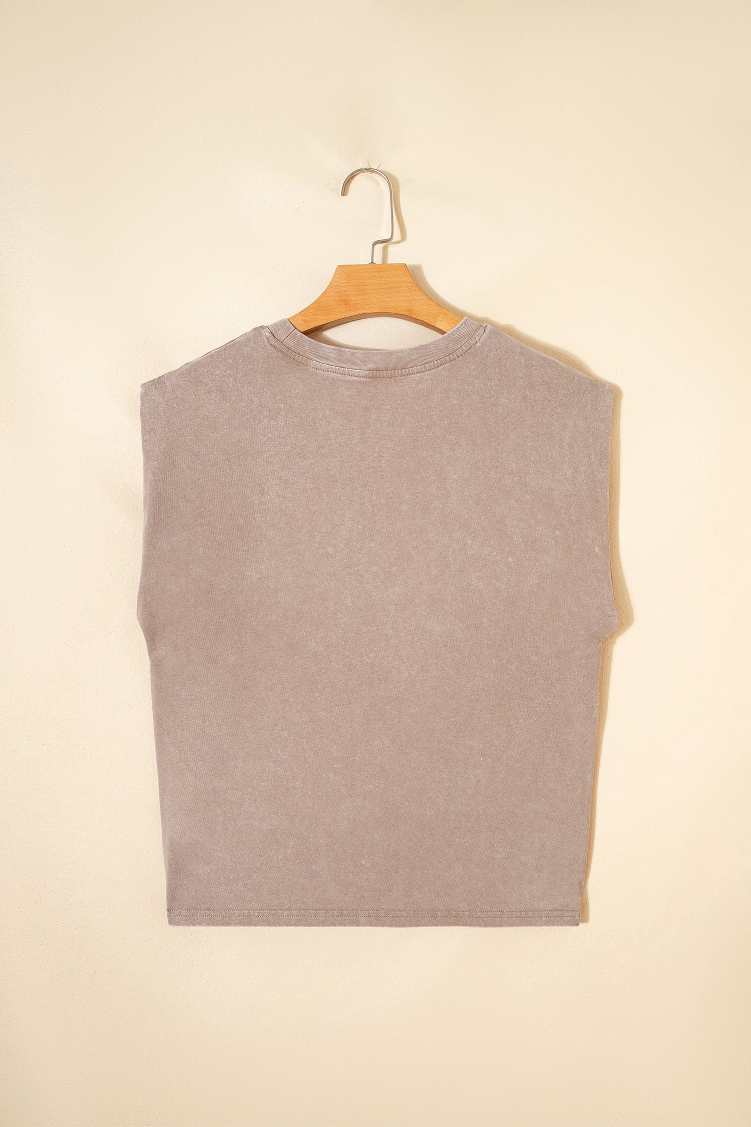 Smoke Gray Cowboy &amp; Beer Western Graphic Mineral Wash Tank Top