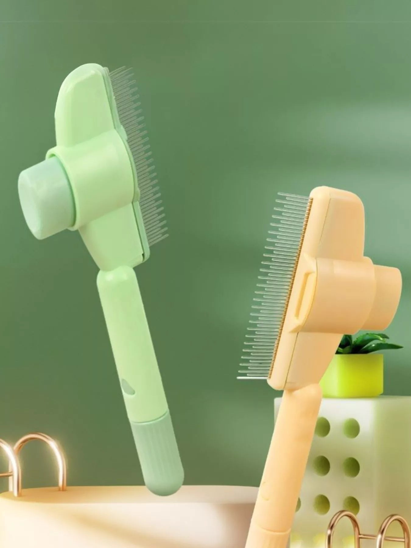 Self - Cleaning Slicker Pet Hair Remover Brush - Loving It Shop