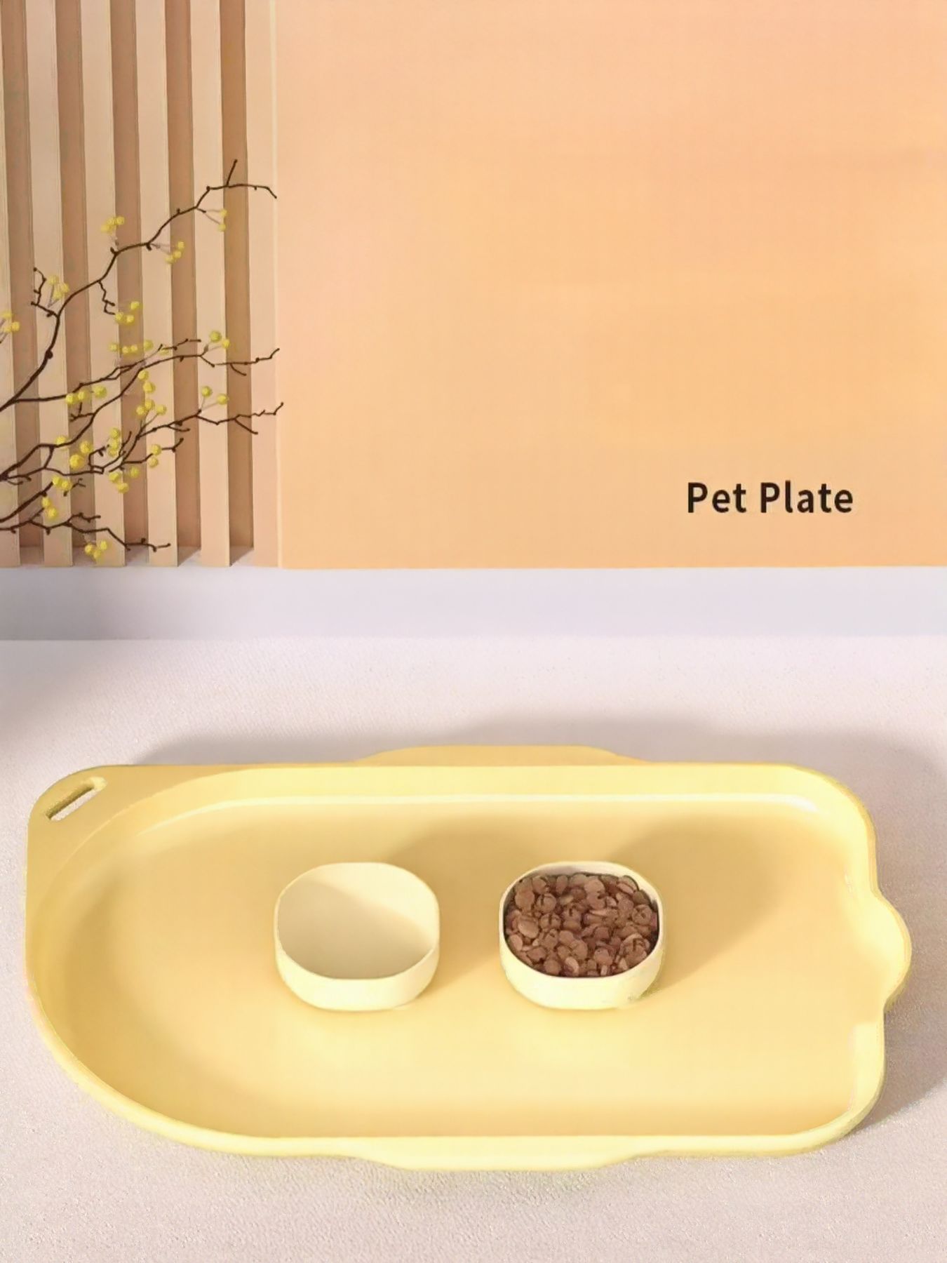 Non - Slip Pet Bowl with Tray - Loving It Shop