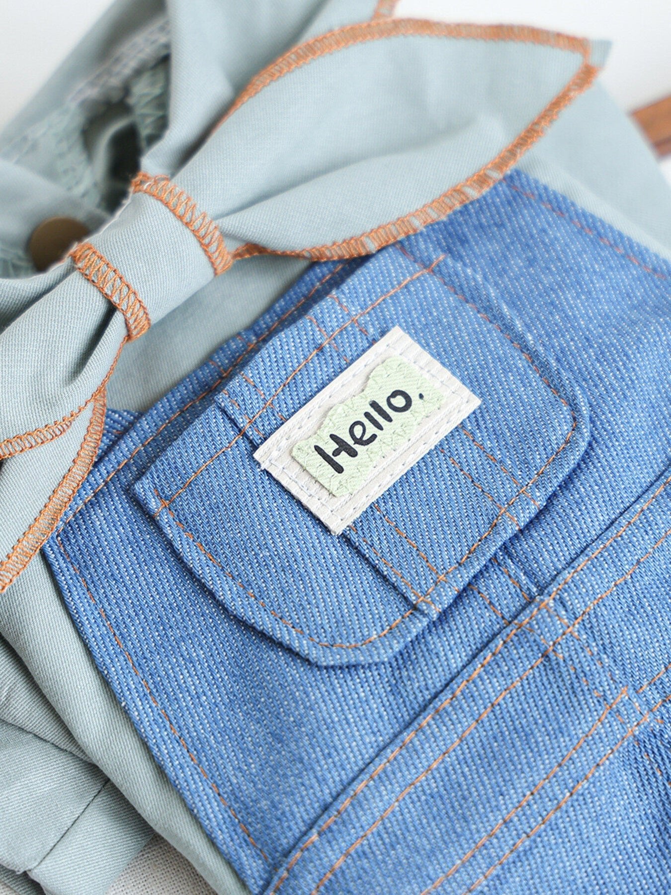 Denim Pet Jumpsuits with Bowknot - Loving It Shop