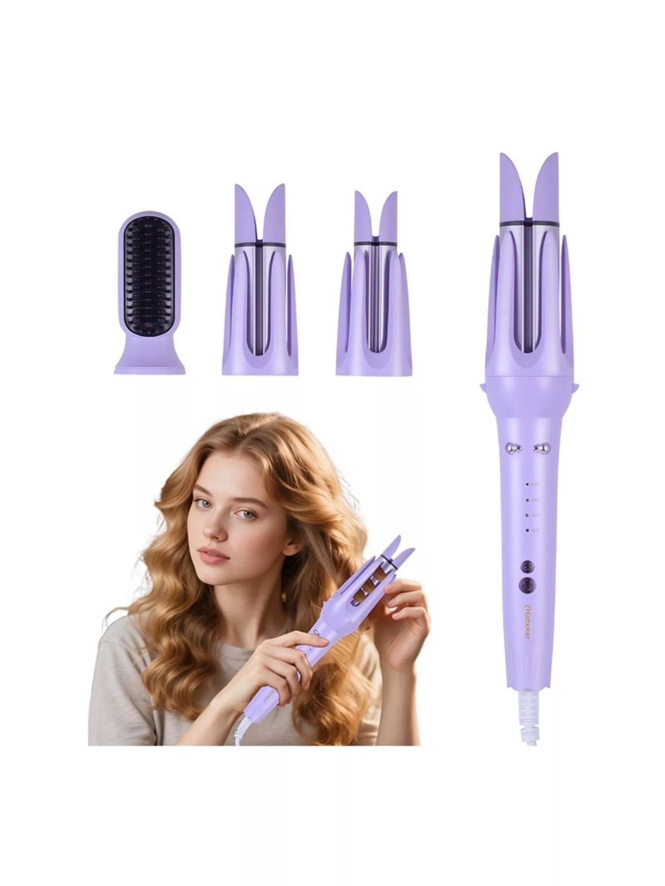 2 - in - 1 Automatic Rotating Ceramic Curling Iron - Loving It Shop