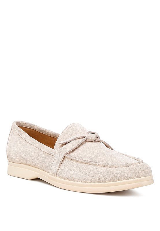 Nautica Genuine Suede Knot Detailed Loafers - Loving It Shop