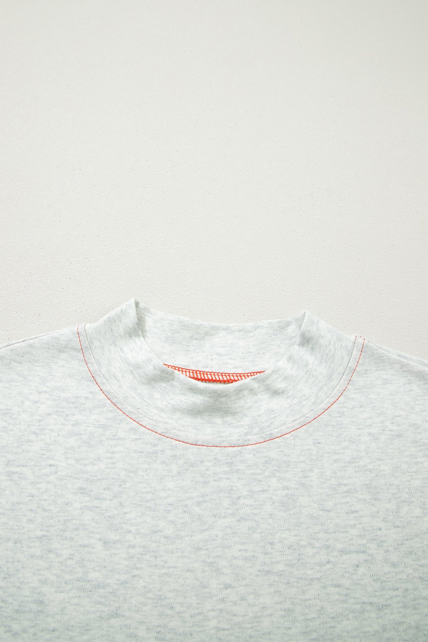 Light Grey Reversible Contrast-Stitched T-Shirt