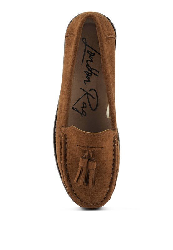 Daiki Platform Lug Sole Tassel Loafers - Loving It Shop