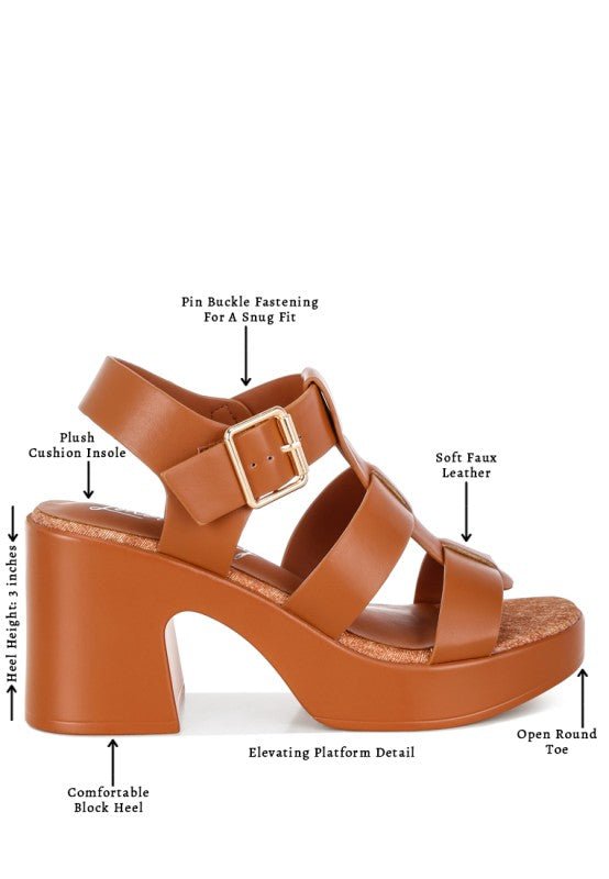 Avalon Chunky Pin Buckle Platform Heels - Loving It Shop