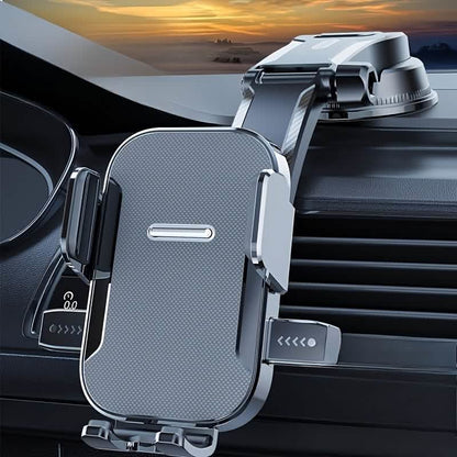 Adjustable Car Phone Holder – Suction Cup Dashboard Mount, Anti-Slip Grip, iPhone &amp; Android