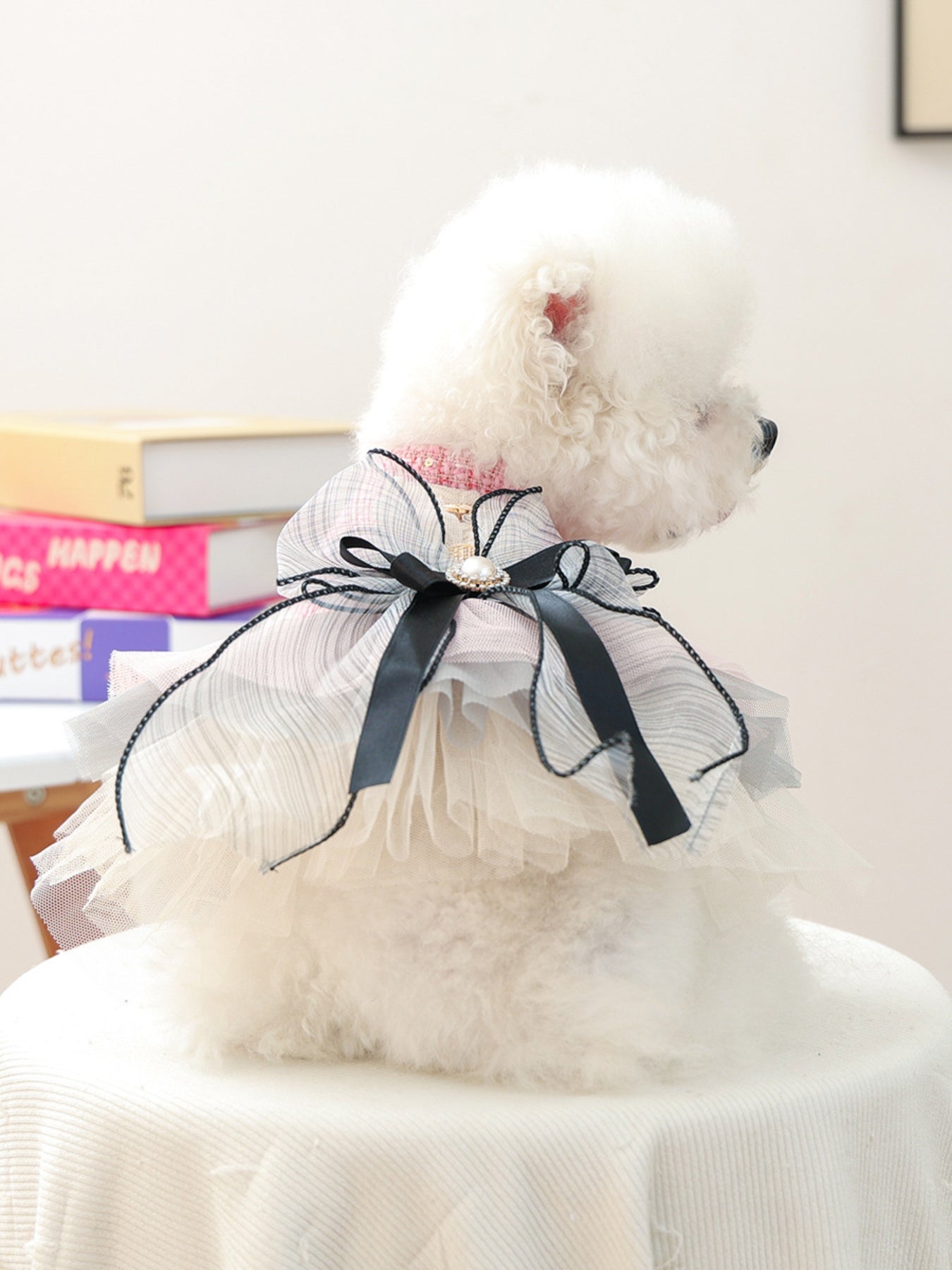 Tweed Pet Dress with Ruffle - Loving It Shop