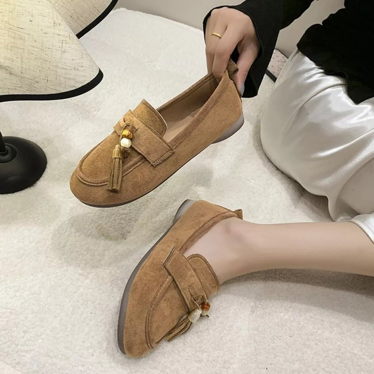 Tassel Round Toe Slip - Ons - Loving It Shop
