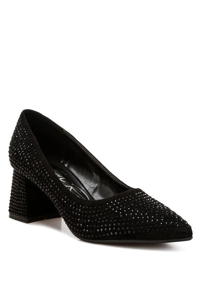 Caspia Rhinestones Embellished Pumps - Loving It Shop