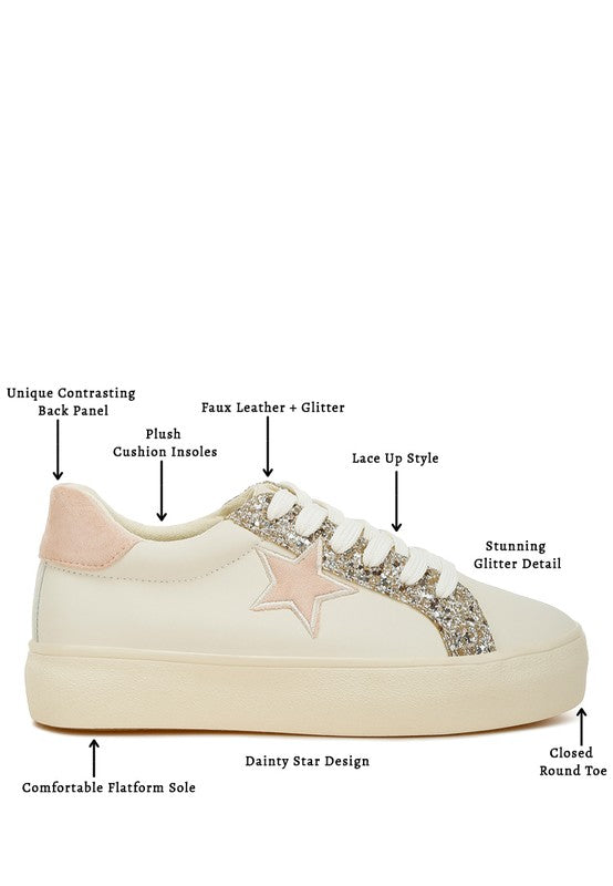Bomber Metallic Star Glitter Sneakers