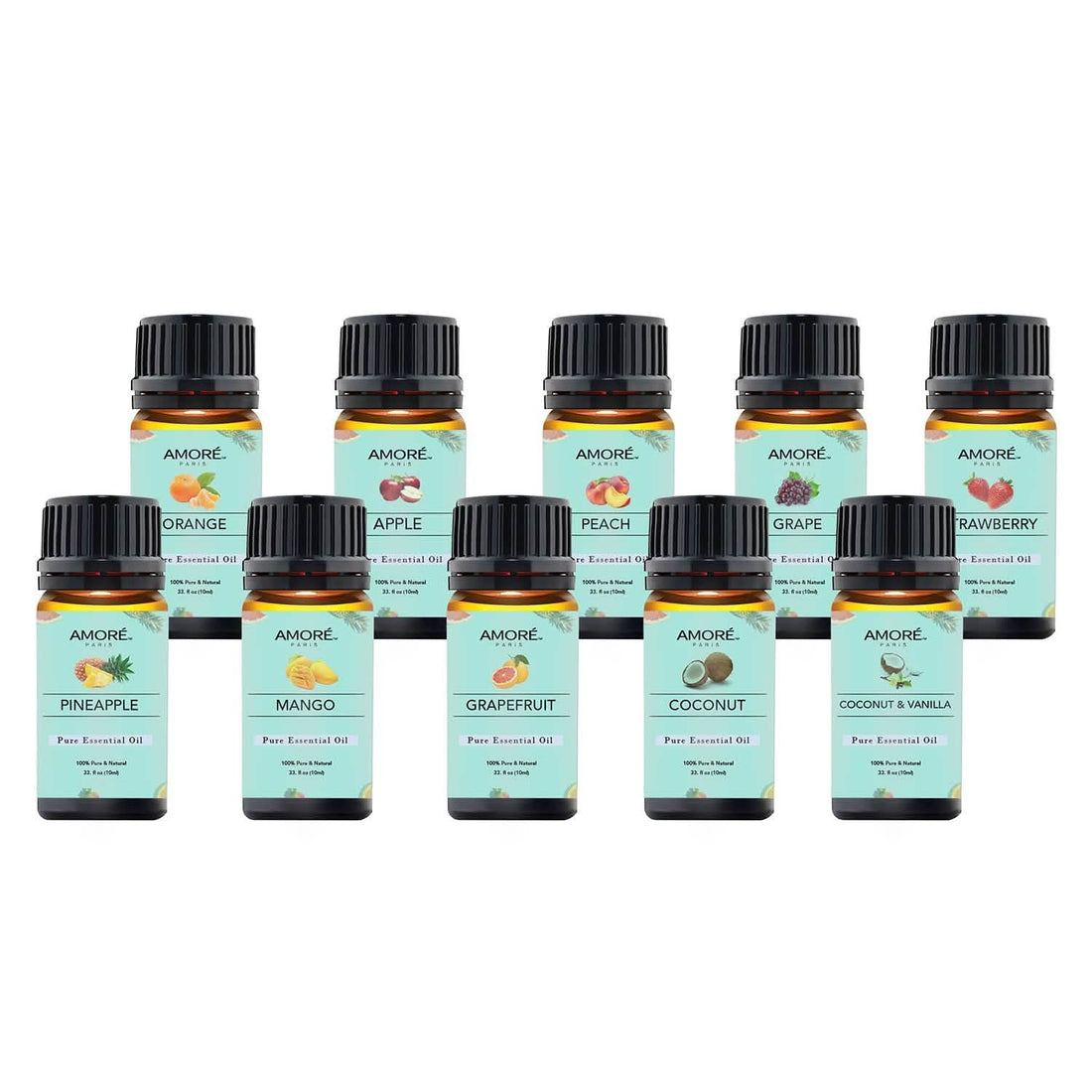 10-Pack: Fruity Fragrance Premium Aromatherapy Diffuser Oils Set For Candle &amp; Soap Making